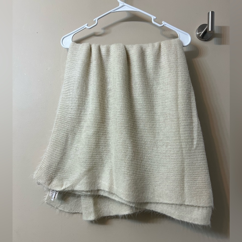 Free People Cream Knit throw/body wrap